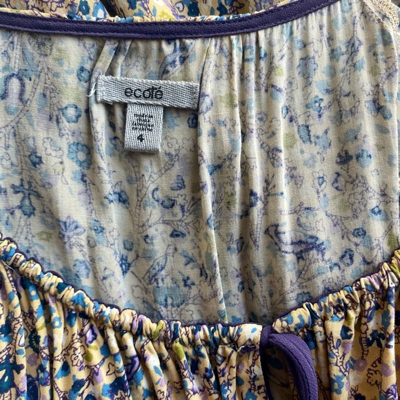 Floral Side Tie Peasant Dress - Picture 14 of 15